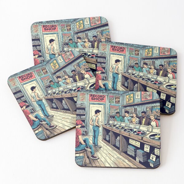 Aperçu de l'œuvre Magasin de disques créée et vendue par OldSchoolRetro.