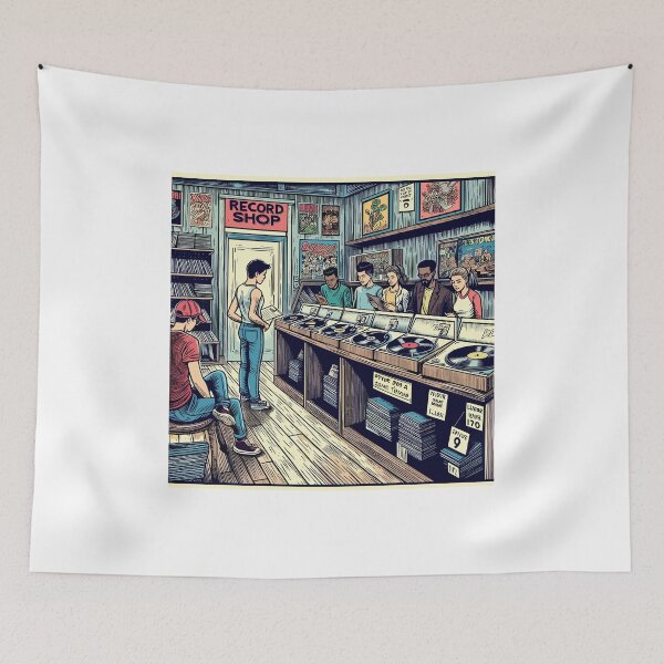 Item preview, Record shop designed and sold by OldSchoolRetro.