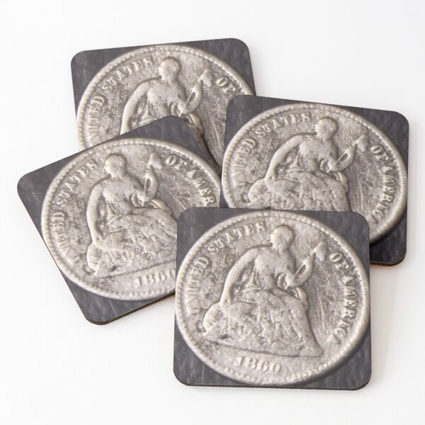 Item preview, 1860 Seated Half Dime Detials Ugly Problems Five Cents designed and sold by coinsxcrochet.