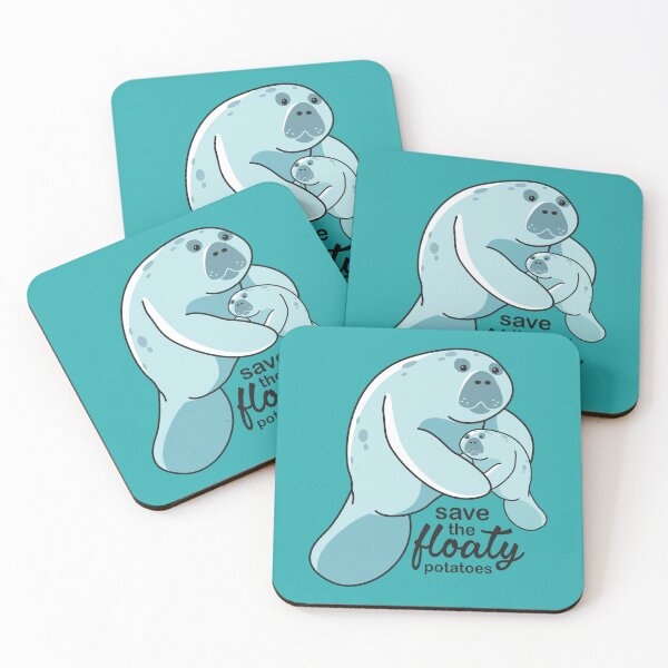 Item preview, Manatee Floaty Potatoes Marine Life Protection designed and sold by BlueSkyTheory.