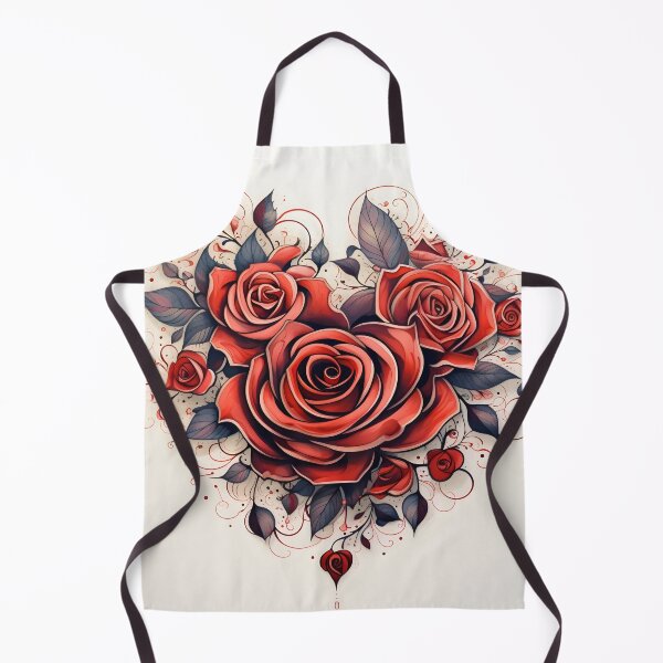 Item preview, Pen and Ink Rose tattoo print designed and sold by dcrc.