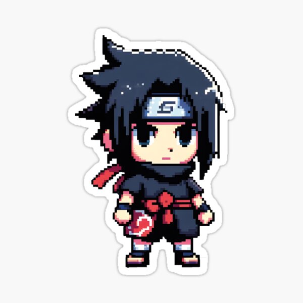 Vista previa del artículo con la obra «Arte del pixel de Sasuke», diseñado y vendido por Greemo03.