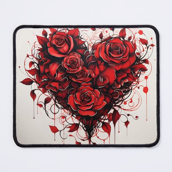 Item preview, Pen and Ink Rose tattoo print designed and sold by dcrc.