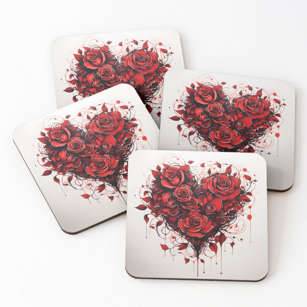 Item preview, Pen and Ink Rose tattoo print designed and sold by dcrc.