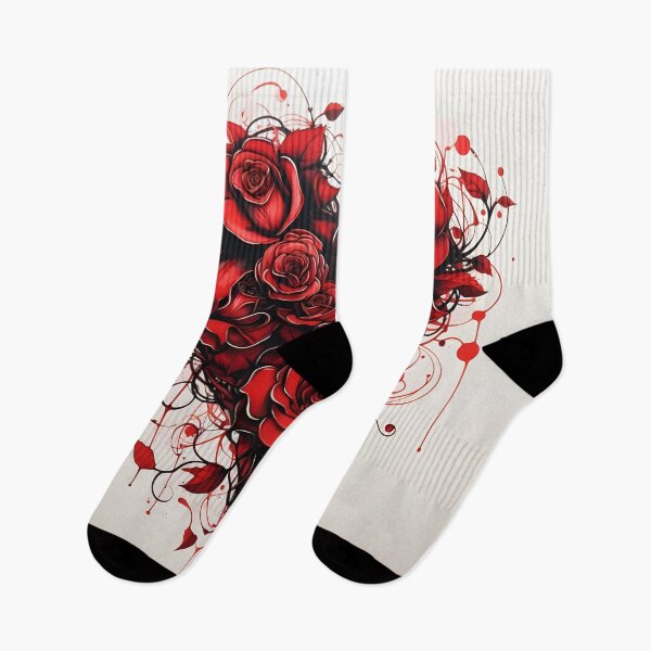 Item preview, Pen and Ink Rose tattoo print designed and sold by dcrc.