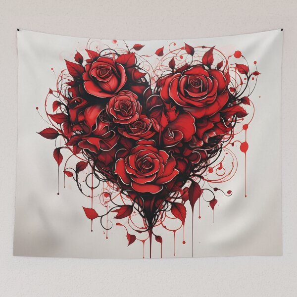 Item preview, Pen and Ink Rose tattoo print designed and sold by dcrc.