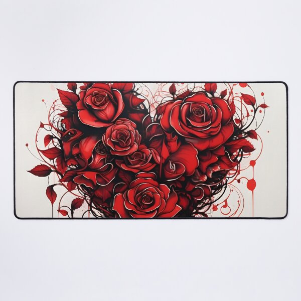 Item preview, Pen and Ink Rose tattoo print designed and sold by dcrc.