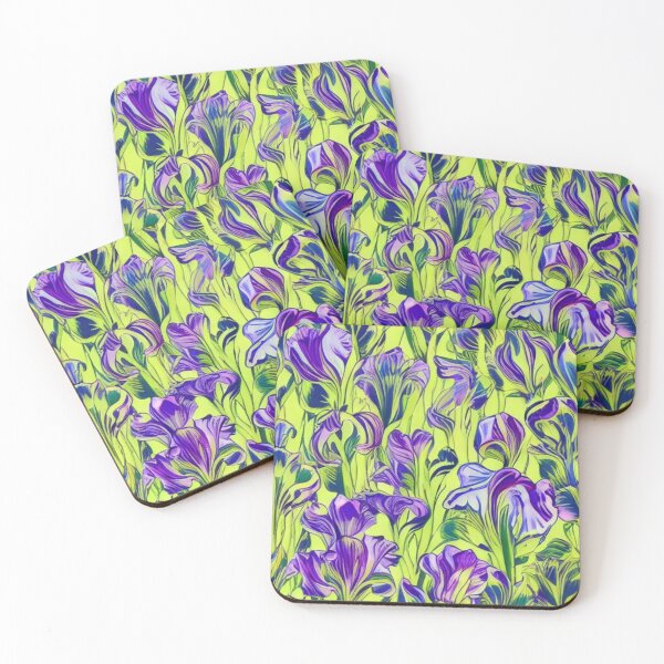 Item preview, Abstract Purple Irises Pattern designed and sold by calibrit.