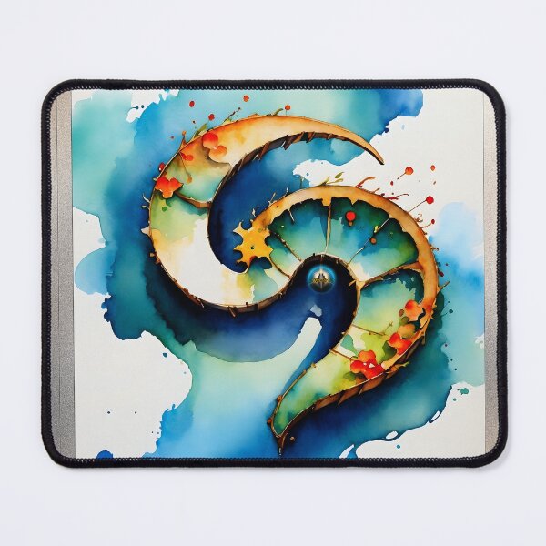 Item preview, Question Mark Japanese Watercolor Abstract Haiku AI Concept Art by Xzendor7 designed and sold by Xzendor7 Digital Art Creations.
