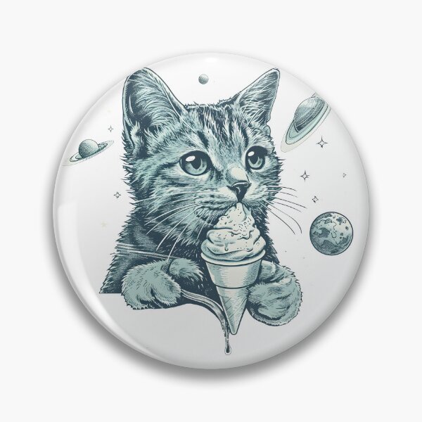 Item preview, Kitten eats ice cream designed and sold by TheRealmWithin.