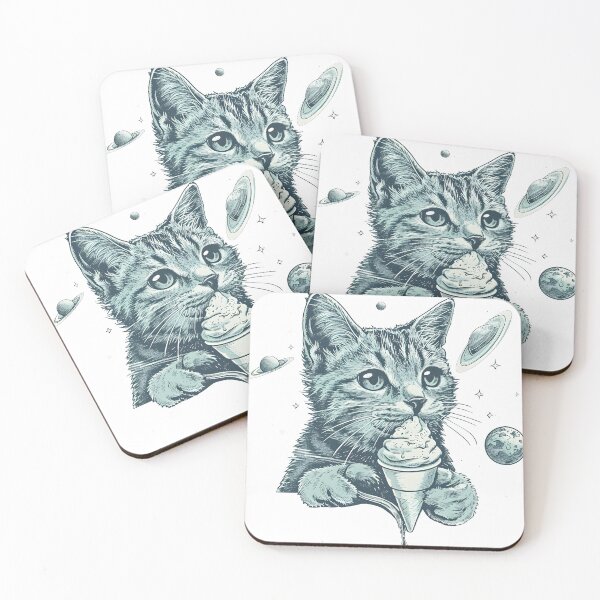 Item preview, Kitten eats ice cream designed and sold by TheRealmWithin.
