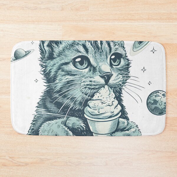 Item preview, Kitten eats ice cream designed and sold by TheRealmWithin.