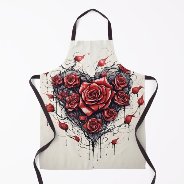 Item preview, pen and ink rose tattoo print designed and sold by dcrc.