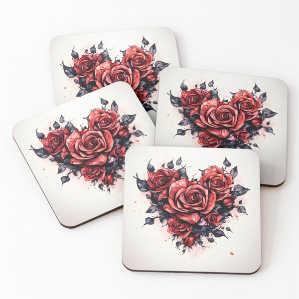 Item preview, pen and ink rose tattoo print designed and sold by dcrc.