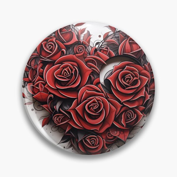Item preview, pen and ink rose tattoo print designed and sold by dcrc.