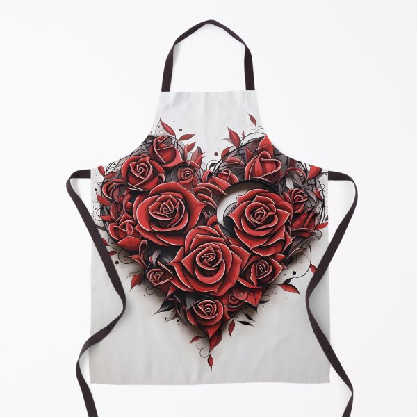 Item preview, pen and ink rose tattoo print designed and sold by dcrc.