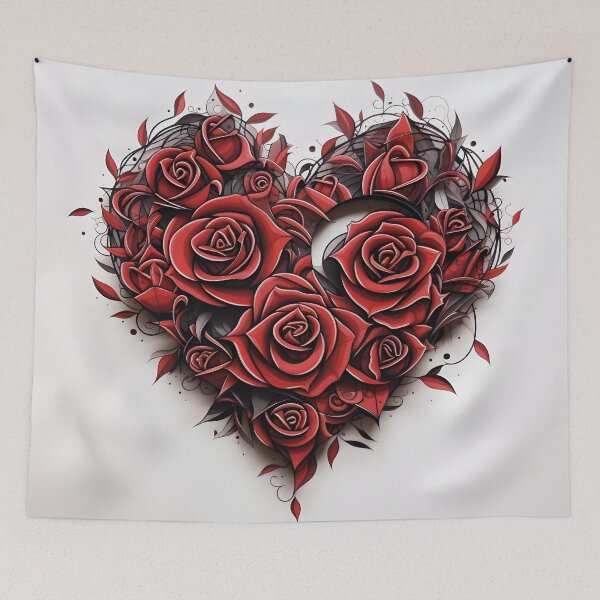 Item preview, pen and ink rose tattoo print designed and sold by dcrc.