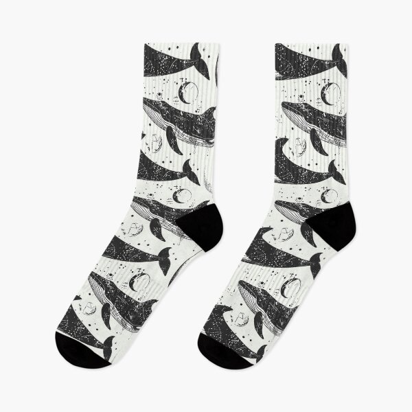 Item preview, Whales, lines and moon pattern designed and sold by etherElric.