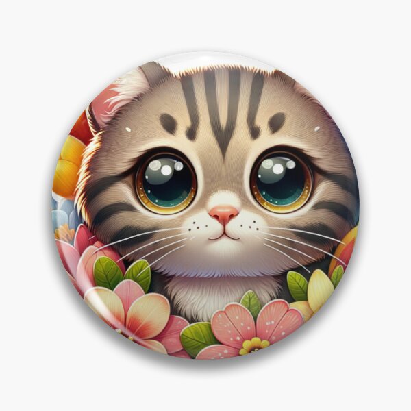 Item preview,  Cat And Spring Floral Die-Cut Sticker  designed and sold by mymagicstoreus.