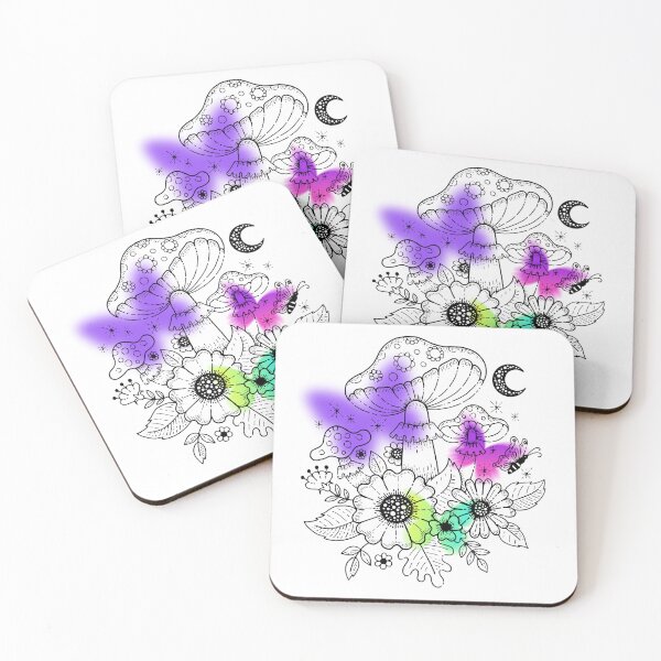 Item preview, Mushroom groovy butterflies designed and sold by CreativaNook.