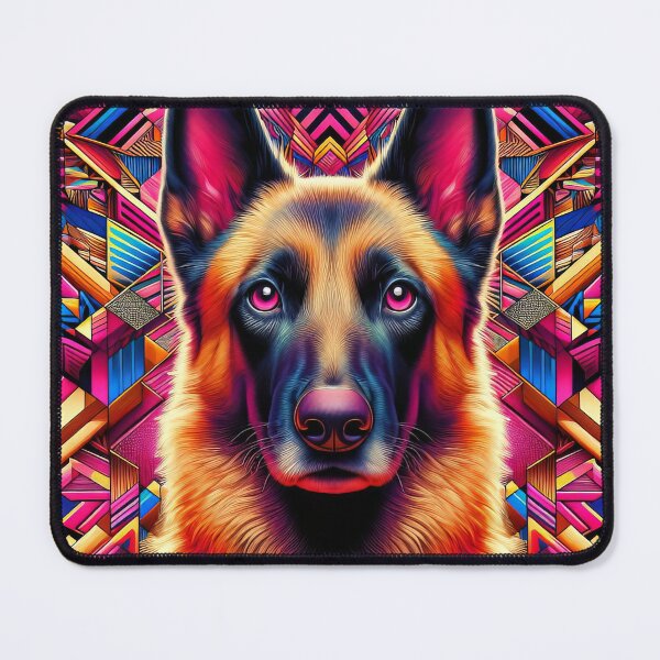 Aperçu de l'œuvre Malinois psychédélique créée et vendue par TheWorkingDog.