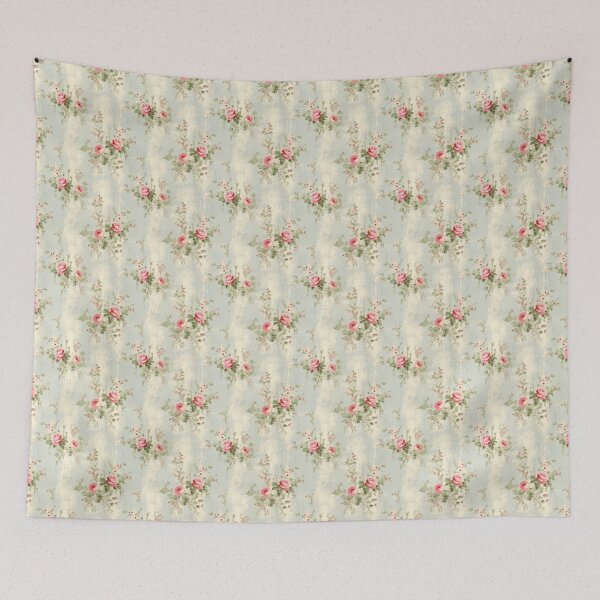 Item preview, Vintage French Shabby Chic Pink and Blue designed and sold by Radnordesigns.