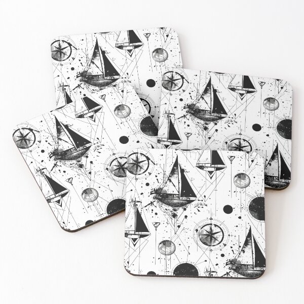 Item preview, Sailboats geometric pattern designed and sold by etherElric.