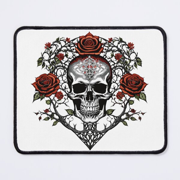 Item preview, Metalhead Skull and Red Roses Celtic Tree designed and sold by PugD.