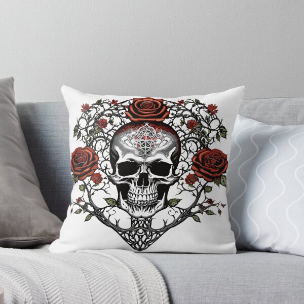 Item preview, Metalhead Skull and Red Roses Celtic Tree designed and sold by PugD.