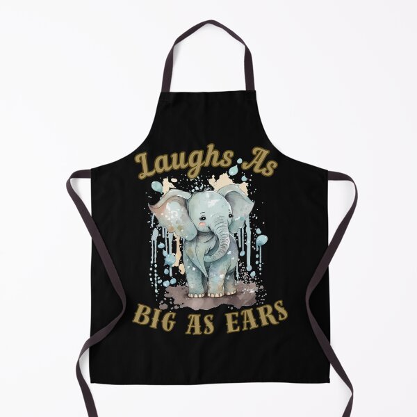 Item preview, Laughs As Big As Ears. elephant portrait designed and sold by ElephantVibes.