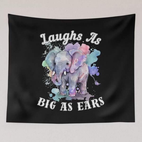 Item preview, Laughs As Big As Ears. surreal elephant designed and sold by ElephantVibes.