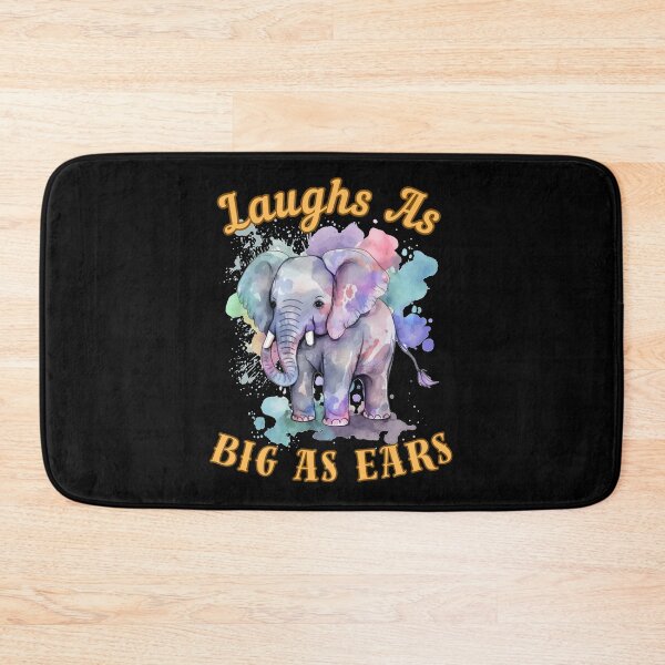 Item preview, Laughs As Big As Ears. watercolor elephant designed and sold by ElephantVibes.