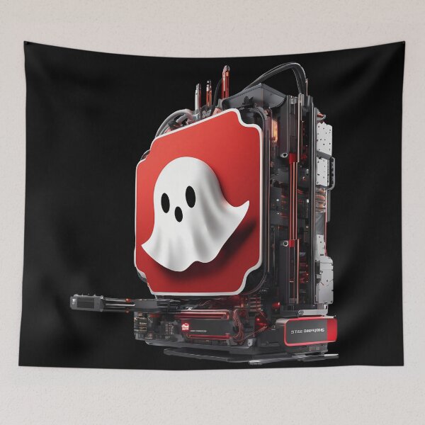 Item preview, Fun Twist: Smiling Mechanic Red Ghost designed and sold by Artedig.