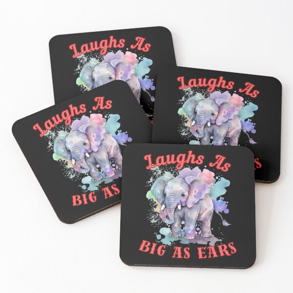 Item preview, Laughs As Big As Ears. happy elephant designed and sold by ElephantVibes.