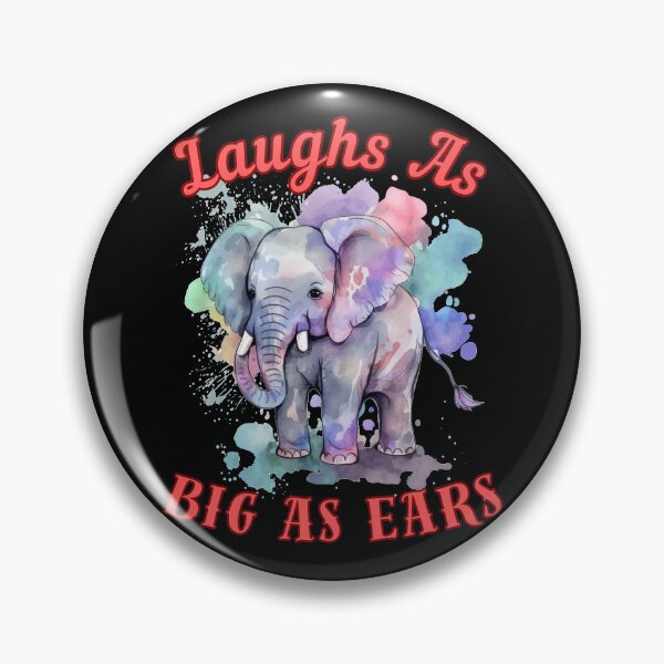 Item preview, Laughs As Big As Ears. happy elephant designed and sold by ElephantVibes.