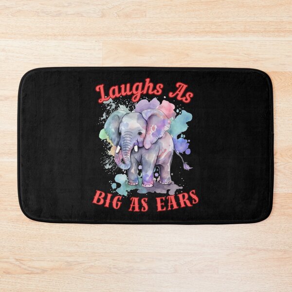 Item preview, Laughs As Big As Ears. happy elephant designed and sold by ElephantVibes.