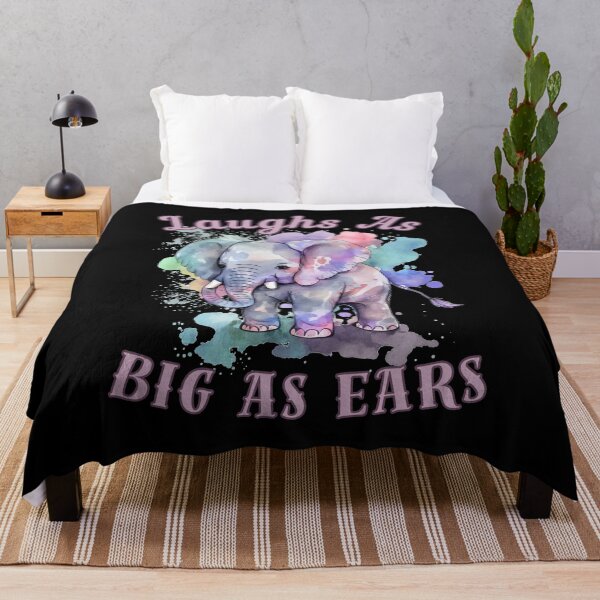 Item preview, Laughs As Big As Ears. elephant saying designed and sold by ElephantVibes.