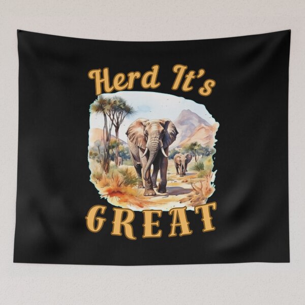 Item preview, Herd It’s Great. elephant lover designed and sold by ElephantVibes.
