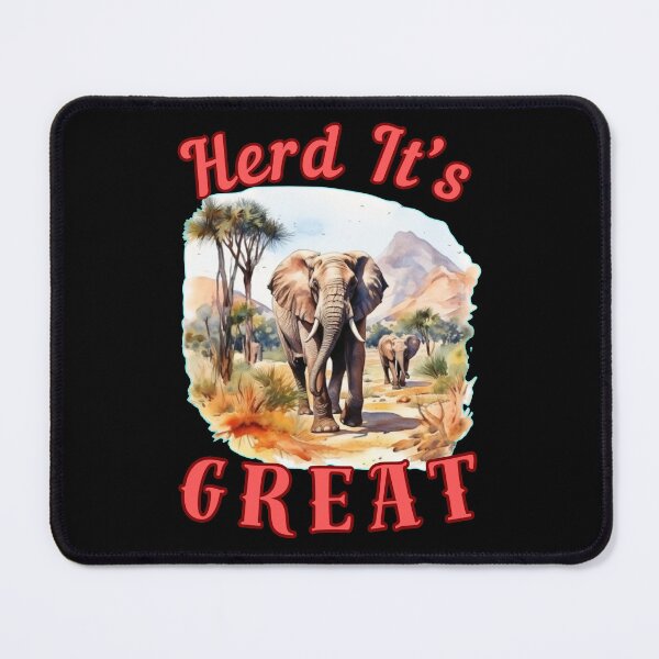 Item preview, Herd It’s Great. colorful elephant designed and sold by ElephantVibes.