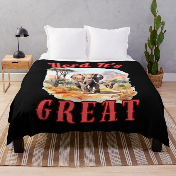 Item preview, Herd It’s Great. colorful elephant designed and sold by ElephantVibes.