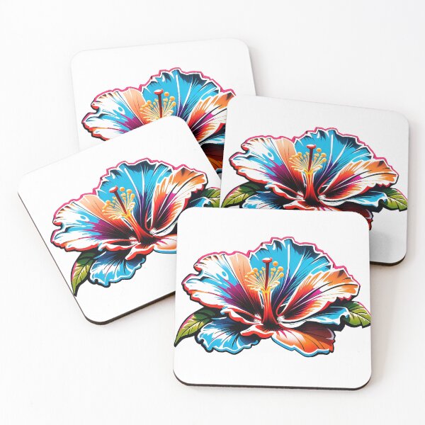 Item preview, Colorful Painted Hibiscus Flower designed and sold by DisneyKrayzie.