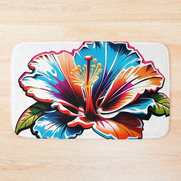 Item preview, Colorful Painted Hibiscus Flower designed and sold by DisneyKrayzie.