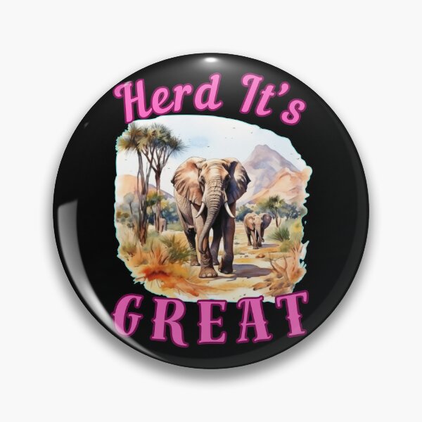 Item preview, Herd It’s Great. elephant head designed and sold by ElephantVibes.