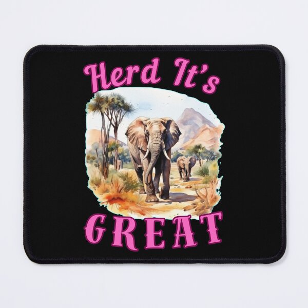 Item preview, Herd It’s Great. elephant head designed and sold by ElephantVibes.
