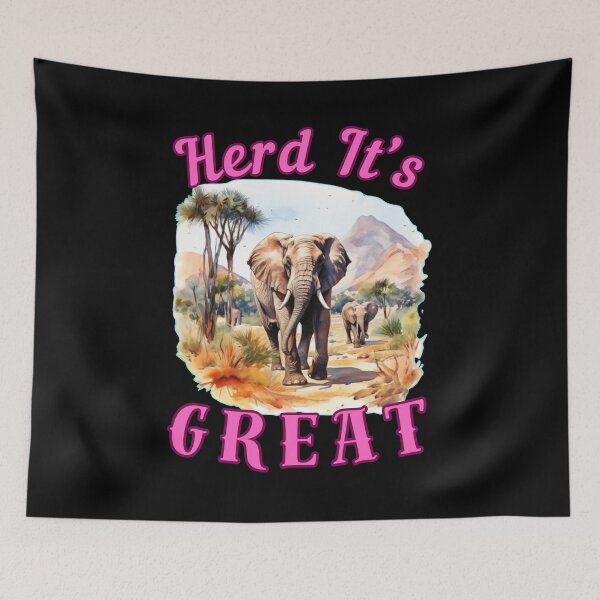 Item preview, Herd It’s Great. elephant head designed and sold by ElephantVibes.