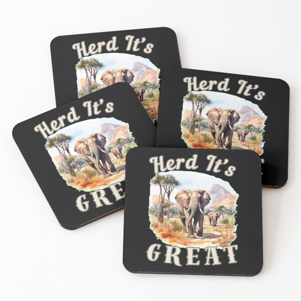 Item preview, Herd It’s Great. elephant face designed and sold by ElephantVibes.
