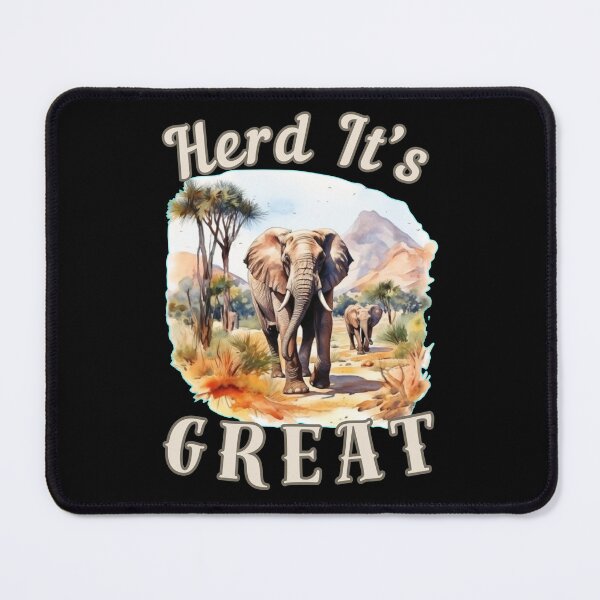Item preview, Herd It’s Great. elephant face designed and sold by ElephantVibes.