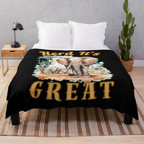 Item preview, Herd It’s Great. watercolor elephant designed and sold by ElephantVibes.