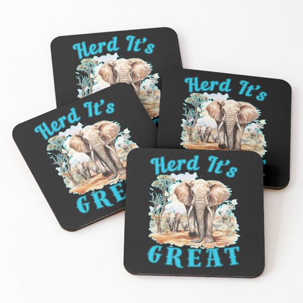 Item preview, Herd It’s Great. adorable elephant designed and sold by ElephantVibes.