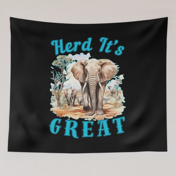 Item preview, Herd It’s Great. adorable elephant designed and sold by ElephantVibes.